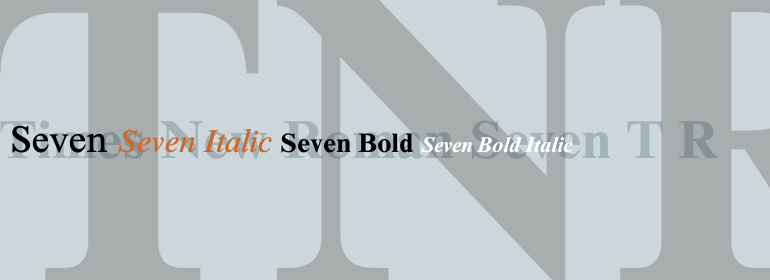 Times New Roman Seven